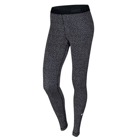 Nike Pro Hyperwarm Compression Polka Dot Leggings - Picture 1 of 9